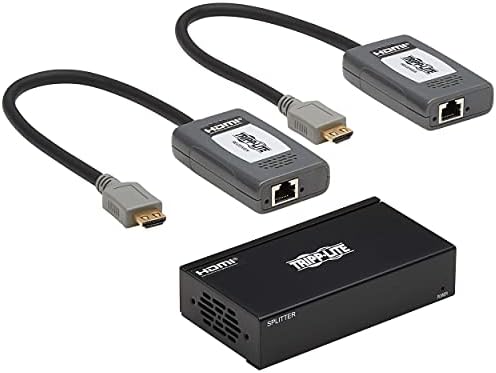 Tripp Lite HDMI sobre o kit Ethernet Cat6 Extender, Splitter/2x Pigtail Receptores - Até 230 pés ou 70,1 metros -