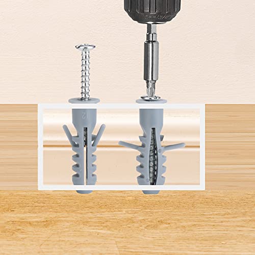 Kit de parafusos de drywall cnam, âncoras e parafusos kit de 10 mm x 37,1 mm de parede universal expanda a âncora com