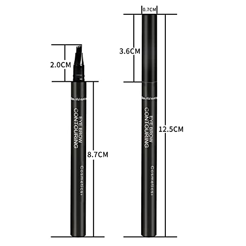 Lápis de sobrancelha líquida à prova d'água de caneta de sobrancelha de boobeen, caneta sobrancelha microblading com aplicador