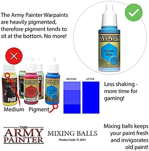 O conjunto de tintas para iniciantes de pintor do exército Hobby, 10 tintas modelo com pacote de pincel destacando com 100 bolas de mistura de aço inoxidável para tintas modelo para modelos de plástico- kit de pintura em miniatura