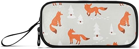 J Joysay Winter Forest Foxes Case lápis Case de grande capacidade para meninas para meninos Box Case Organizador de escritório para crianças adultos