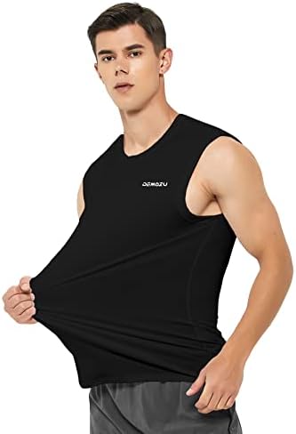 Demozu Men's Men sem mangas Camisa de natação