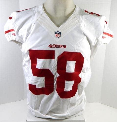 SAN FRANCISCO 49ers Eli Harold 58 Jogo emitiu White Jersey 44 DP26612 - Jerseys de jogo NFL não assinado usada