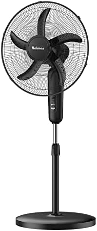 Holmes HSF1606-BTU Stand Fan Fan de 16 polegadas Antigo Nickle acabamento