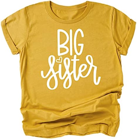 Olive Loves Apple Big Sister With Heart New Irmão Camisas de Anúncio para Criança e Irmãos de Meninas