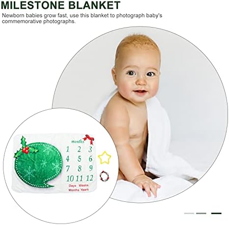 Kisangel Decorative Throw Blanings Unissex Baby Photography Milestone Blanket personalizada de lã de lã suave.