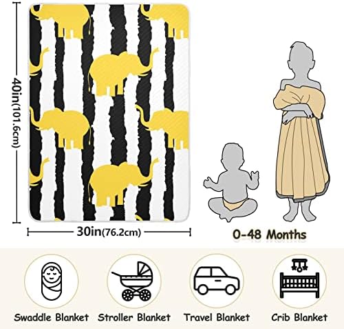 MCHiver elefante amarelo fofo Cobertores de bebê para meninas meninos recebendo cobertores menina cobertor cobertor cobertor de carrinho para carrinho para carrinho de carrinho infantil menina unissex