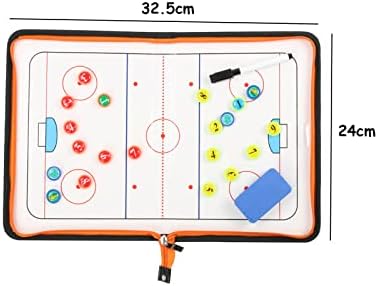Joyeee Ice Hockey Tactics Board para crianças e adultos, quadro de treinamento magnético, equipamento de hóquei no gelo para homens,
