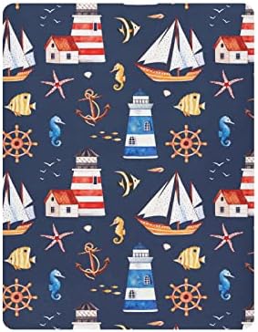 Farinhos de ancoragem de estrela do mar lençóis de berço para meninos pacote de meninas e lençóis lençóis portáteis