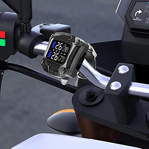 YWSZJ Motocicleta Motocicleta Sistema de monitoramento de pressão dos pneus TPMS Exibição LCD Exibir sensor de pressão