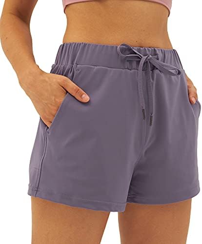 Lounge feminino Meilzer, shorts, shorts de exercícios de caminhada confortáveis ​​com shorts atléticos causais com bolsos