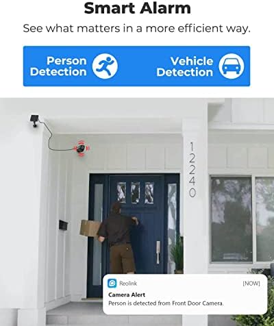 Reolink Security Camera sem fio externo, 2k Spotlight Color Night Vision, Wi -Fi 2.4/5GHz, solar/bateria alimentado para segurança
