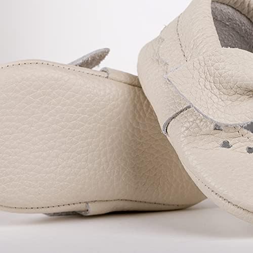 Sapatos de mocassim de couro genuíno Gossta para recém-nascidos, bebês, pré-caminhantes | Mocassins de criança | Primeiro Walker Shoes | Baby Moccasins Girls | Sapatos de menina de solteiro e solteiro premium