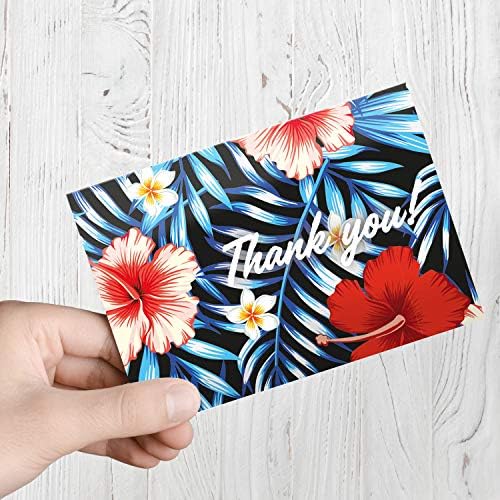 Cartões de agradecimento, inclui cartões em branco e envelopes com adesivos, 4 x 6 , design floral perfeito para qualquer ocasião