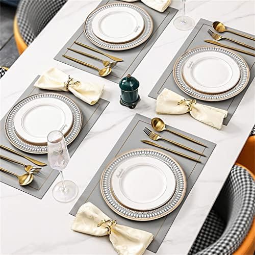 Zhuhw Conjunto de utensílios de tabela de alimentos ocidentais Placa de bife Placemat Combinação de guardanapo conjunto completo