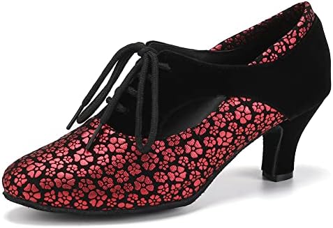 Sapatos de dança latina de Hiposeus para mulheres com laço de dedo fechado Salas de dança de tango de salão de salão de