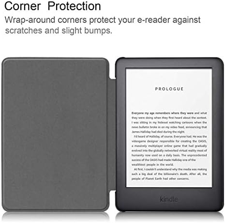 Caixa Saturcase for Kindle 2019 Lançado, PU Flip Folio Folio Ultra Slim Light Weight Protetor