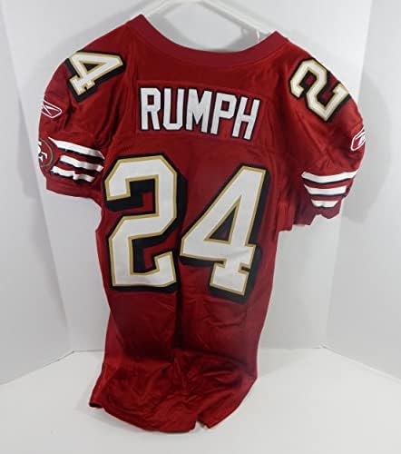 2003 San Francisco 49ers Mike Rumph 24 Jogo emitido Red Jersey 42 DP32696 - Jerseys não assinado na NFL usada