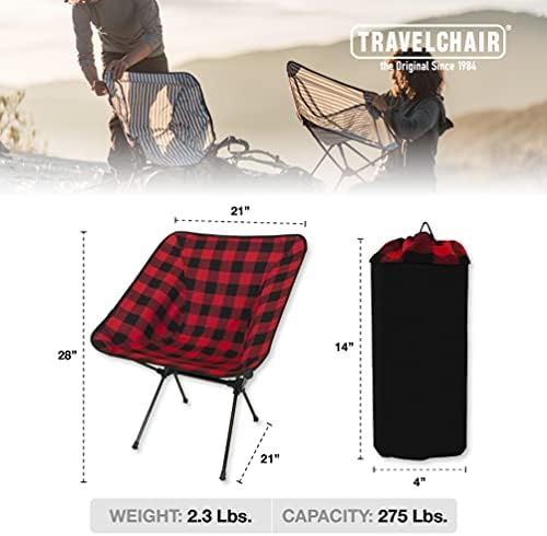 Cadeira de viagem Cadeira Joey, cadeira portátil para aventuras ao ar livre, cadeira compacta e dobrável com configuração