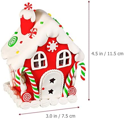 JoJofuny Home Decor 2pcs Candy Candy House, decoração de casa de Natal, decoração de mesa de gengibre iluminada Decoração de Natal Decorações de Natal