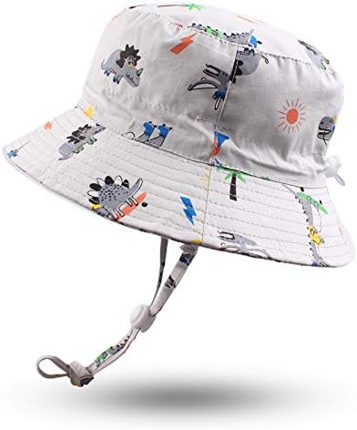 Dinossauros meninos de sol chapéu de sol algodão criança garotas chapé chapé de verão protet bap para crianças