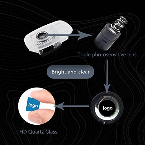 Uuakarin 2pcs Porta do carro LED Projector de boas -vindas Lâmpada da lâmpada Luz de luz compatível com acessórios