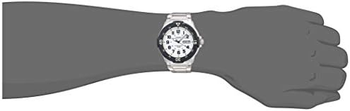Casio Men's Diver Style Quartz Watch com pulseira de aço inoxidável, prata, 23.8