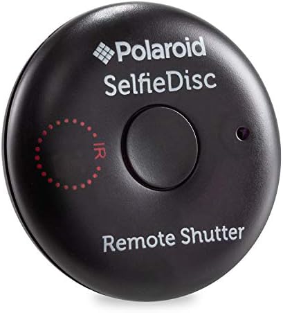 Polaroid Selfiedisc Aumente a liberação remota do obturador IR para câmeras SLR e câmeras digitais habilitadas para Bluetooth compatíveis com iOS, Android, Canon, Nikon, Sony, Pentax - Inclui aplicativo móvel gratuito