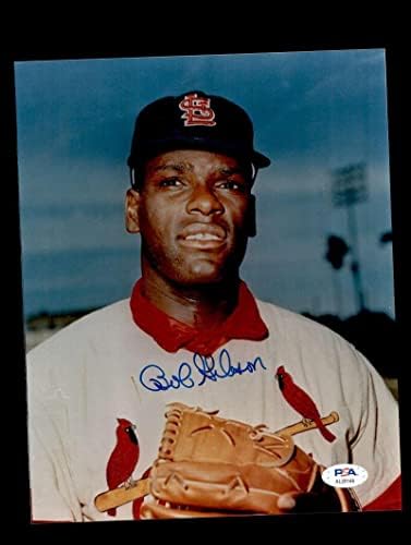 Bob Gibson PSA DNA CoA assinado 8x10 Foto Autograph Cardinals - Fotos autografadas da MLB