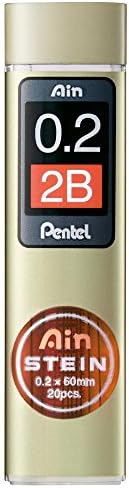 Pentel C272W-2B Ain Stein Mechanical Lápis Recil, 0,2, 2b, 10 peças