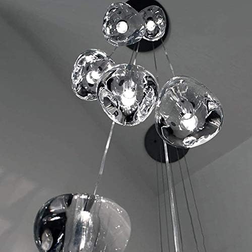 Lustre de cristal kjlars lustre moderno pendente luz LED LED CHREAP CHEEING Light Crystal Ball Lighting, 7 luzes para a escada