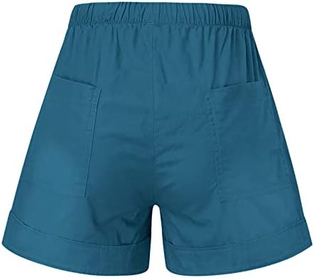 SGASY Women Classic Belted Loose Cargo Shorts rolados da bainha larga calça casual todos os dias