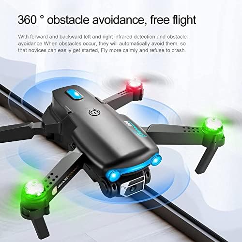 Mini drone Afeboo com câmera única - Drone dobrável em HD com luz LED, com estojo de transporte, decolagem/aterrissagem