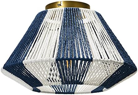 Cooperativa criativa EC1262 Montar o teto de papel de papel de corda, marinha e luz semi-fluxo branco