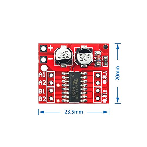 5pcs/lote 2 canais DC Motor Driving Módulo de inversão positiva PWM Speed ​​Mini Motor Dual Hual H-Bridge Driver de motor de passo