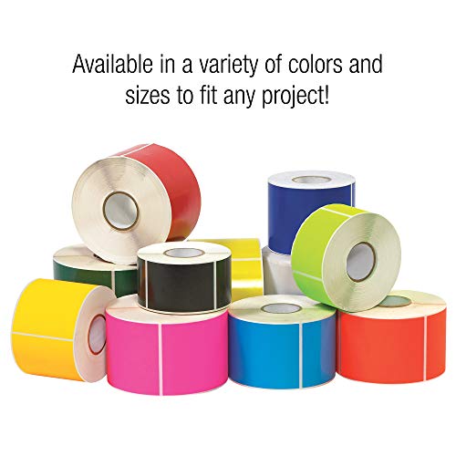 Tape Logic® Inventory Retângulo, 3 x 4, vermelho fluorescente, 500/rolo