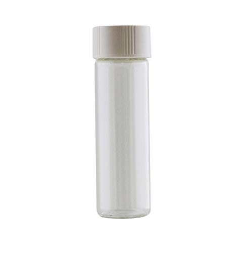 Antecedentes baixos Borossilicate Vidro frascos, capacidade de 8 ml, tampas de parafuso de plástico forrado poli, branco, 1000 por caixa