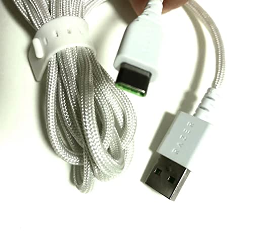 Cabo de carregamento de dados USB C para USB compatível com o Razer Viper V2 Pro/Deathadder V3 Pro/Basilisk V3 Pro Wireless Gaming Mouse