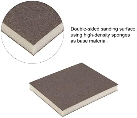 Uxcell Landing Sponge Blocks 120 Grits Médio Bloco de areia de areia para cozinha metal/drywall/madeira 8pcs