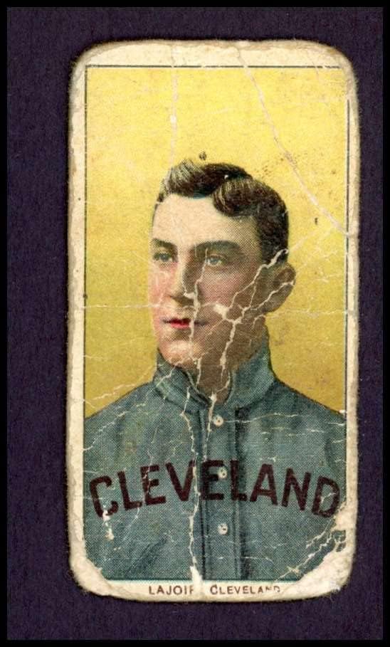 1909 T206 POR NAP LAJOIE CLEVELAND NAPS NAPS autênticos