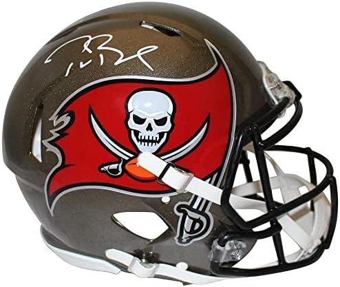 Tom Brady autografou Tampa Bay Buccaneers Authentic Speed ​​Helmet Fan 35659 - Capacetes NFL autografados