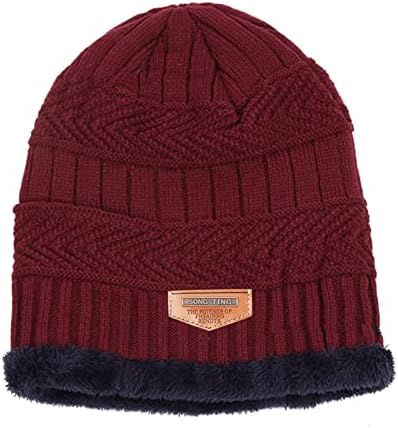 Mulheres tricotadas lã de gorro desleixada velo para homens homens de contraste quente Cores de moda de moda chapéus de inverno Chapéus de inverno Couro