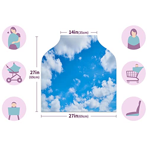 Capas de assento de carro para bebês nuvens azuis céu Natureza Amazing Cobertão de enfermagem Tampa de carrinho de cachecol de
