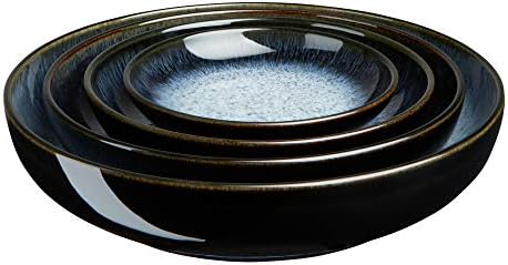 Denby Halo Nesting Bowls, Stone, Gray, 5,5 x 25,5 x 24 cm