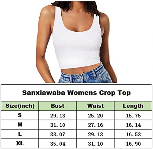 Sanxiawaba feminino sexy tampa de colheita sem mangas