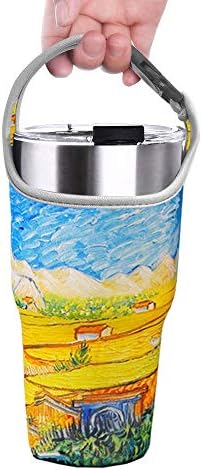 Tumbler de tumbler de 30 onças bolsa de suporte com alça de ombro, em forma de Yeti, RTIC, Atlin, Ozark Trail, Rambler de 30 oz de copo de café com isolamento, manga de neoprene com alça de transporte - 2 estilos