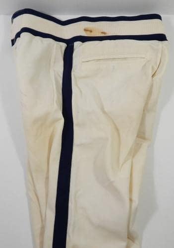 1987 Houston Astros Bill Doran 19 Jogo usou calças brancas 32-24.5 DP25319 - Jogo usado calças MLB usadas
