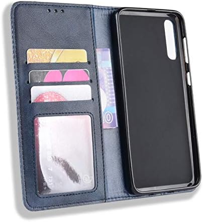 Hualubro Samsung Galaxy A30S Case, Caso de Coloque Full Chaft à prova de choque de corpo PU Retro Tampa de capa com porta