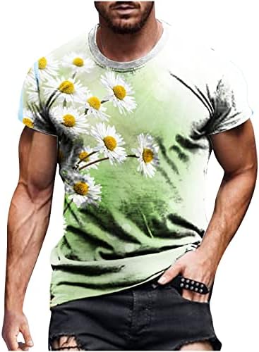 Camisetas gráficas masculinas Flores Camisetas de moda fofas camiseta casual Camise