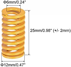 UXCELL 3D PRIMANTIA Mola de mola, 16 mm OD 25mm 20pcs Stampamento espiral Carga de carga de compressão molde molas para